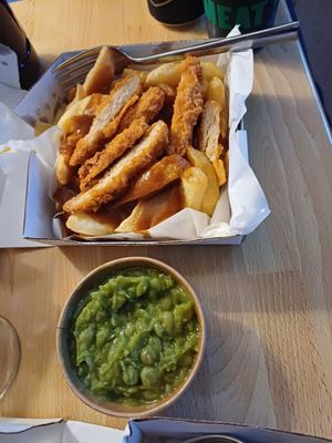New favourite of vegan chickn loaded fries with satay at Sea & Earth in Nottingham