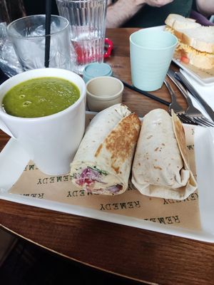 Soup and wrap at Remedy - Churchtown in Southport