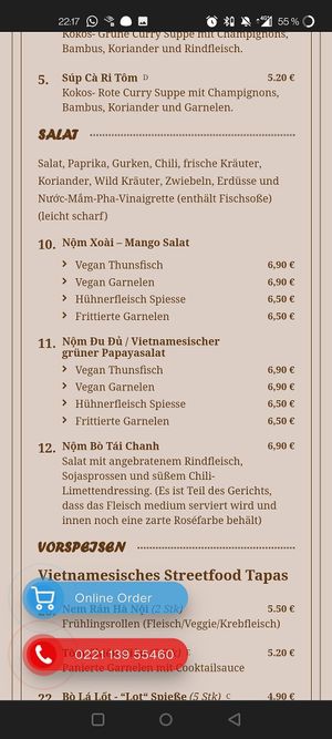 Salads with diff. Toppings at Ngon Ngon 1970s in Cologne