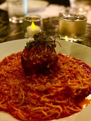 Spaghetti and "Meat"balls at The Oasis Santa Rosa Beach in Santa Rosa Beach