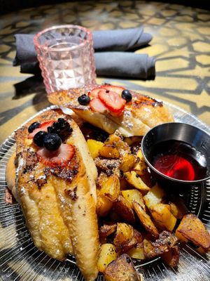 Vegan Goat Cheese French Toast  at The Oasis Santa Rosa Beach in Santa Rosa Beach