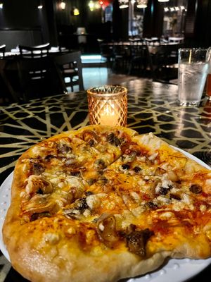 Mushroom Pizza at The Oasis Santa Rosa Beach in Santa Rosa Beach