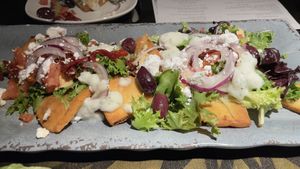 Greek nachos at The Oasis Santa Rosa Beach in Santa Rosa Beach