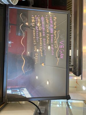 vegan menu  at Pupusatown in Torrance