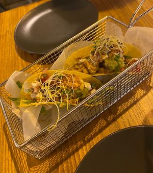 Vegan chicken tacos  at Peppers in Dubrovnik