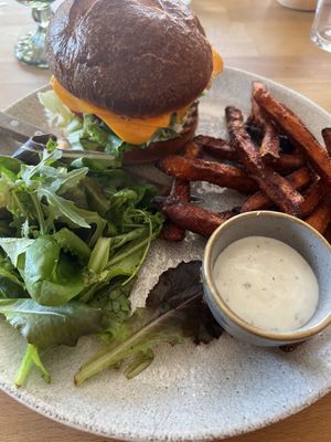 Vegan burger  at Peppers in Dubrovnik