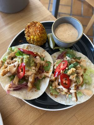 Vegan chicken tacos  at Peppers in Dubrovnik