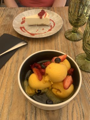 Mango sorbet  at Peppers in Dubrovnik