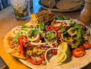 Vegan Korean beef tacos at Peppers in Dubrovnik