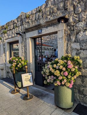 Front door at Peppers in Dubrovnik