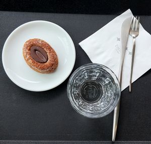 vegan dessert and water at Perlen - 펠른 in Seoul