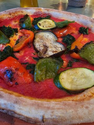 Pizza "la vegana" at Osteria D'Orazio in Freudenstadt