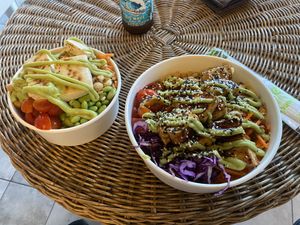 vegan poke bowls  at Poke Island in Villasimius