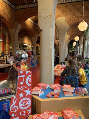 Inside  at Tony's Chocolonely Chocolate Bar in Amsterdam