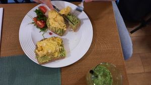 Egg avocado toast at Matcha Coffee and Eatery in Pristina