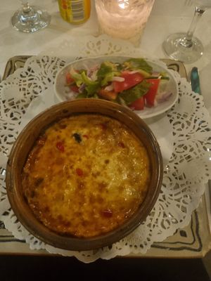 Vegan moussaka at Romios in Rhodes