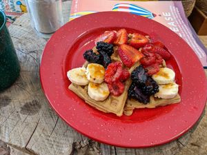 Waffles! at Roots in Aljezur