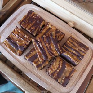 Peanut butter vegan brownies 😋 at Roots in Aljezur