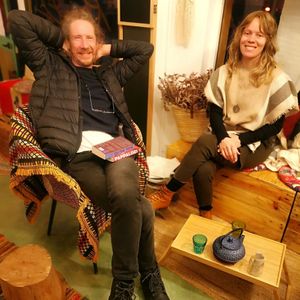 How can you not be relaxed celebrating #Veganuary !? #Veganuary at Roots in Aljezur