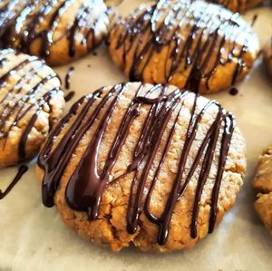 Delicious vegan peanut butter cookies! In store now and every day! Unless everyone decides to eat one then a refill will be on the way! at Roots in Aljezur