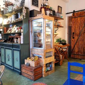 OK, we're kinda obsessed with our new "undercover" vitrine fridge! Your amazing beautiful Vegan sweet treats are all in there now :) at Roots in Aljezur