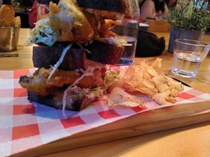 Fish sandwich (Nov 2021) at Source in York