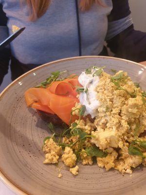 Salmon carrot and tofu at Source in York