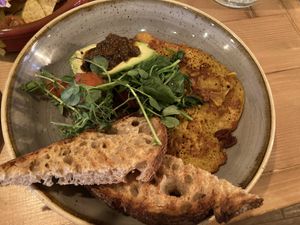 Chickpea omelette- amazing at Source in York