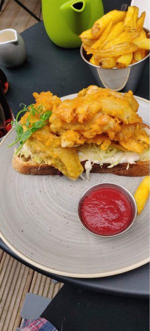 Banana blossom fish (tartar was yum!)  at Source in York