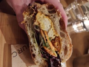 v Chicken sandwich  #Veganuary at Source in York