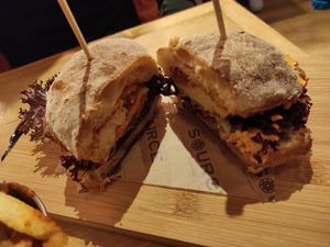 Fried chicken sandwich  #Veganuary at Source in York