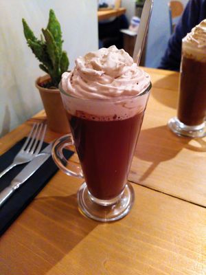 Mint hot chocolate at Source in York