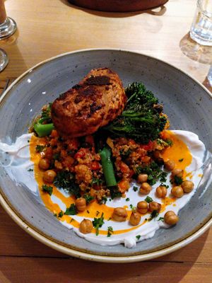 Cajun "salmon" bowl at Source in York