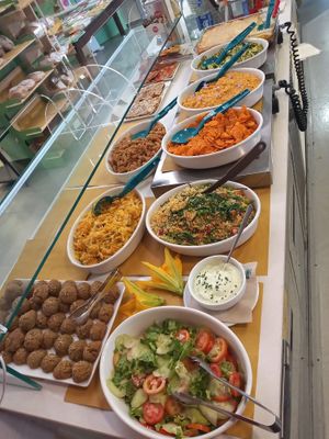 counter at Pacha Mama Bio in Recanati