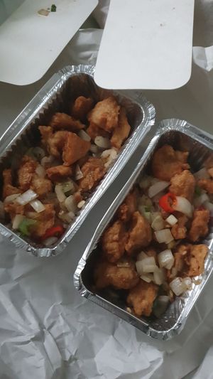 Salt and pepper mock chicken at Yummy Express in Swinton