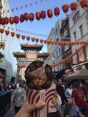 the view!  at Bubblewrap Waffle in London