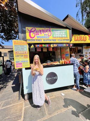 Cute and colourful in the very busy Camden Market   at Sonita's Kitchen in North West London
