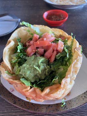 Taco salad with grilled veggies-no crema no shredded cheese    at Don Julio in Orlando