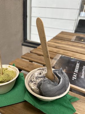 Wakanda and Oreo   at eighty7sweets Vegan Ice Cream Company in Atlanta