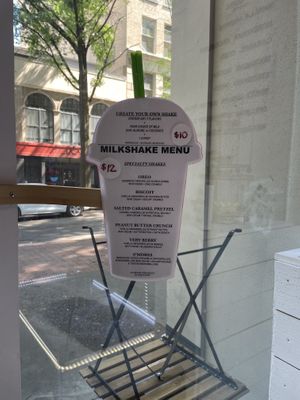 Milkshake menu  at eighty7sweets Vegan Ice Cream Company in Atlanta