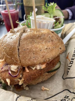 Hot chick’n with chipotle ranch salad  at Arizona Wilderness DTPHX in Phoenix