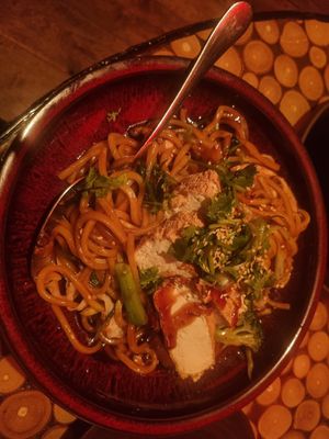 Zen tofu noodles at Kampai in Beer Sheva