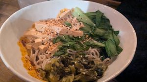 Cold potato noodles at Redlight in Bellingham