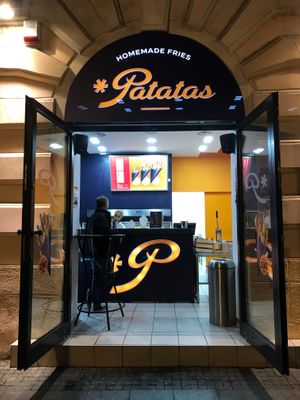 Patatas' edifice from the street. at Patatas in Belgrade