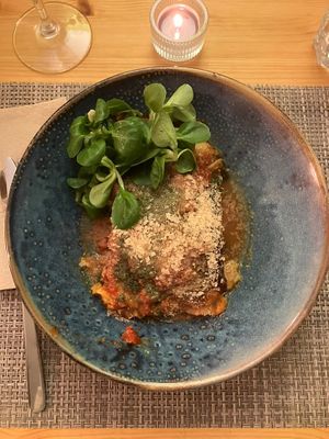 Lasaña  at Hazme Vegano in Barcelona