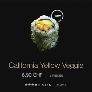Yellow veggie at Sushi Shop in Morges