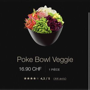 Poke bowl at Sushi Shop in Morges