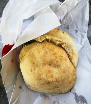 Tameya sandwich and a Fúl sandwich  at Gad - 26 July  in Cairo