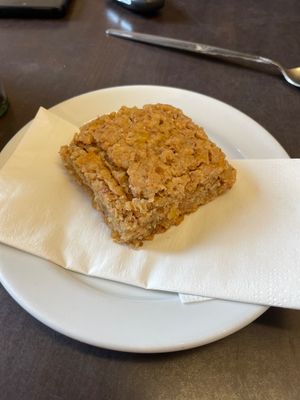 Orange flapjack  at Café Mocha in Kenmare
