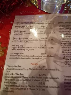 Menu part 3. at Emma's Diner in Whitby